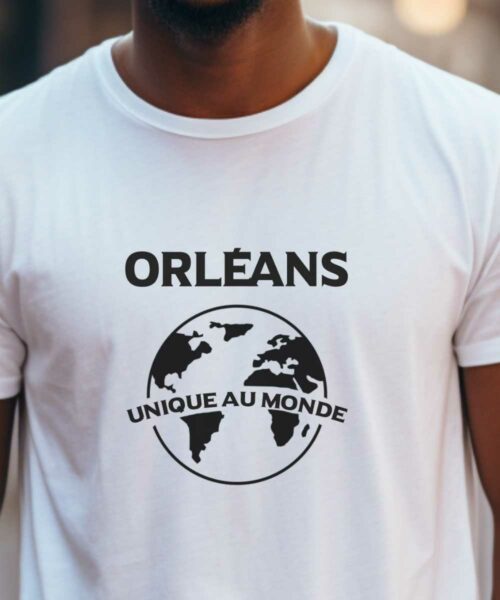 T-Shirt Blanc Orléans unique au monde Pour homme-2