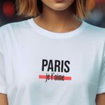 T-Shirt Blanc Paris je t'aime Pour femme-2