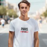 T-Shirt Blanc Paris je t'aime Pour homme-1