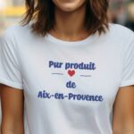 T-Shirt Blanc Pur produit de Aix-en-Provence Pour femme-1
