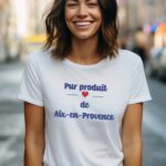 T-Shirt Blanc Pur produit de Aix-en-Provence Pour femme-2