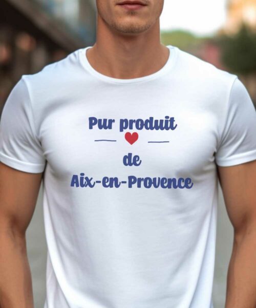 T-Shirt Blanc Pur produit de Aix-en-Provence Pour homme-1