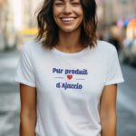 T-Shirt Blanc Pur produit de Ajaccio Pour femme-2