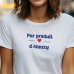 T-Shirt Blanc Pur produit de Annecy Pour femme-1