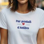 T-Shirt Blanc Pur produit de Antibes Pour femme-1