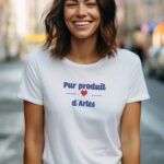 T-Shirt Blanc Pur produit de Arles Pour femme-2