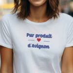 T-Shirt Blanc Pur produit de Avignon Pour femme-1