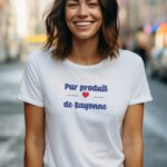 T-Shirt Blanc Pur produit de Bayonne Pour femme-2