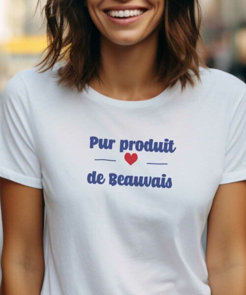 T-Shirt Blanc Pur produit de Beauvais Pour femme-1