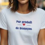 T-Shirt Blanc Pur produit de Besançon Pour femme-1