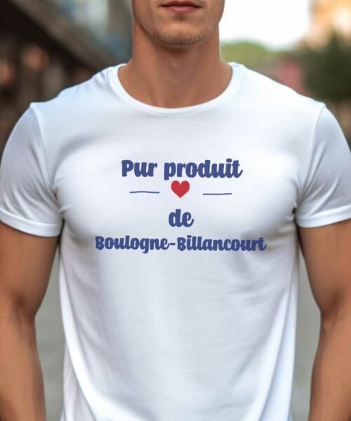 T-Shirt Blanc Pur produit de Boulogne-Billancourt Pour homme-1