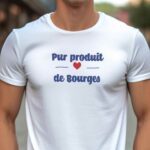 T-Shirt Blanc Pur produit de Bourges Pour homme-1
