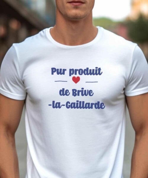 T-Shirt Blanc Pur produit de Brive-la-Gaillarde Pour homme-1