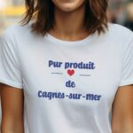 T-Shirt Blanc Pur produit de Cagnes-sur-Mer Pour femme-1