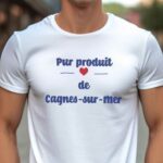 T-Shirt Blanc Pur produit de Cagnes-sur-Mer Pour homme-1