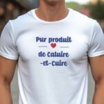 T-Shirt Blanc Pur produit de Caluire-et-Cuire Pour homme-1