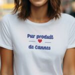 T-Shirt Blanc Pur produit de Cannes Pour femme-1