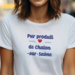 T-Shirt Blanc Pur produit de Chalon-sur-Saône Pour femme-1