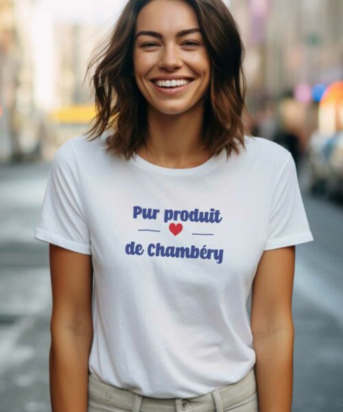 T-Shirt Blanc Pur produit de Chambéry Pour femme-2