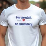 T-Shirt Blanc Pur produit de Chambéry Pour homme-1