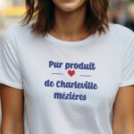 T-Shirt Blanc Pur produit de Charleville-Mézières Pour femme-1