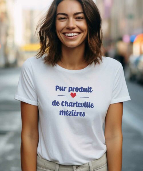 T-Shirt Blanc Pur produit de Charleville-Mézières Pour femme-2