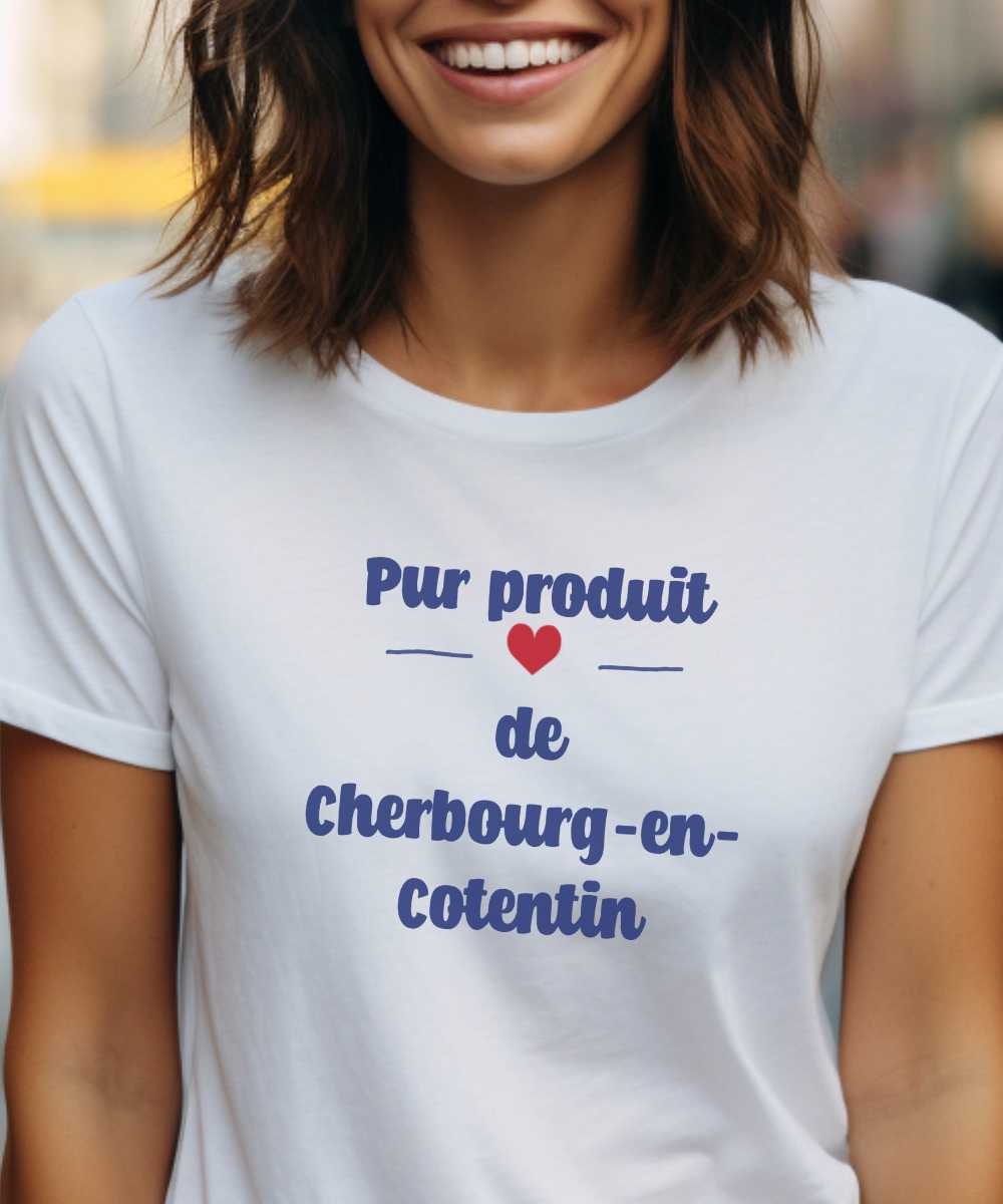 T-Shirt Blanc Pur produit de Cherbourg-en-Cotentin Pour femme-1