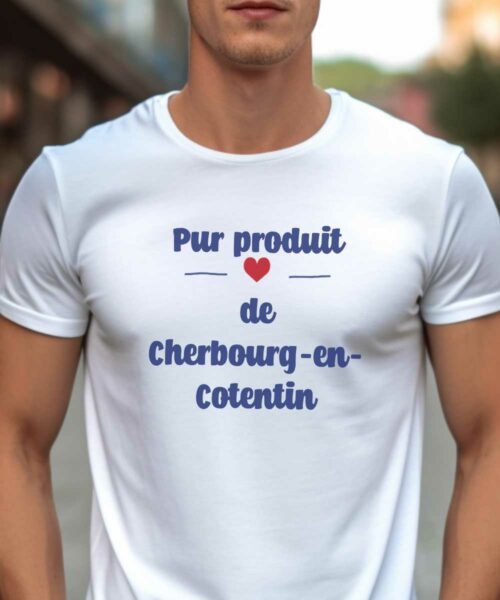 T-Shirt Blanc Pur produit de Cherbourg-en-Cotentin Pour homme-1
