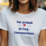T-Shirt Blanc Pur produit de Évry-Courcouronnes Pour femme-1