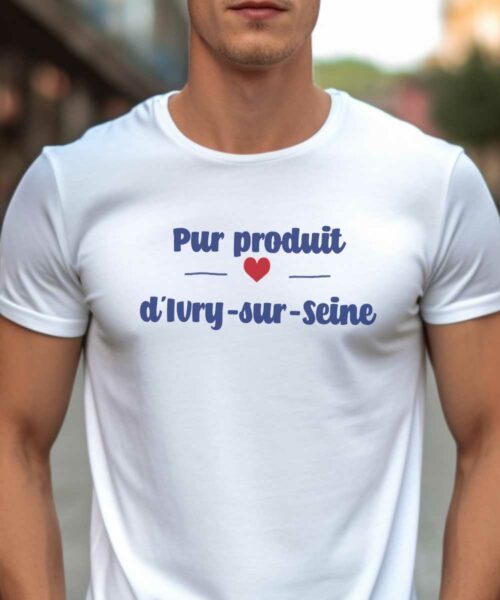 T-Shirt Blanc Pur produit de Ivry-sur-Seine Pour homme-1