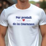 T-Shirt Blanc Pur produit de La Courneuve Pour homme-1