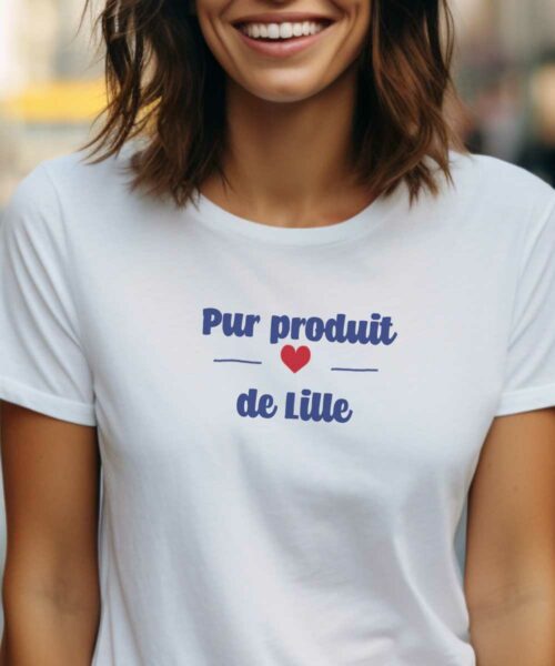 T-Shirt Blanc Pur produit de Lille Pour femme-1