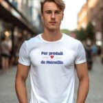 T-Shirt Blanc Pur produit de Marseille Pour homme-2