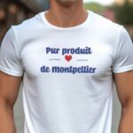 T-Shirt Blanc Pur produit de Montpellier Pour homme-1