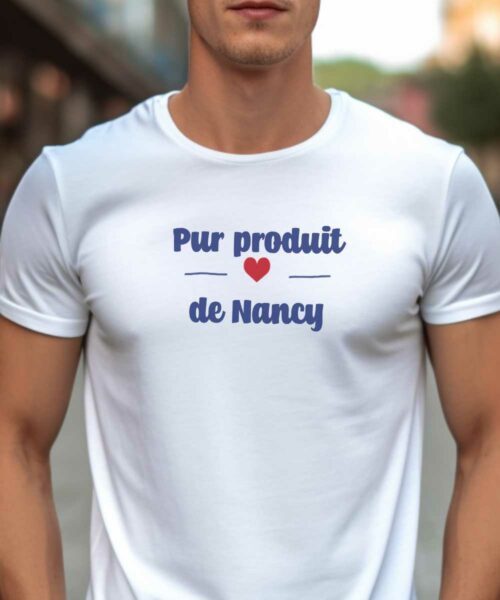 T-Shirt Blanc Pur produit de Nancy Pour homme-1