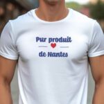 T-Shirt Blanc Pur produit de Nantes Pour homme-1