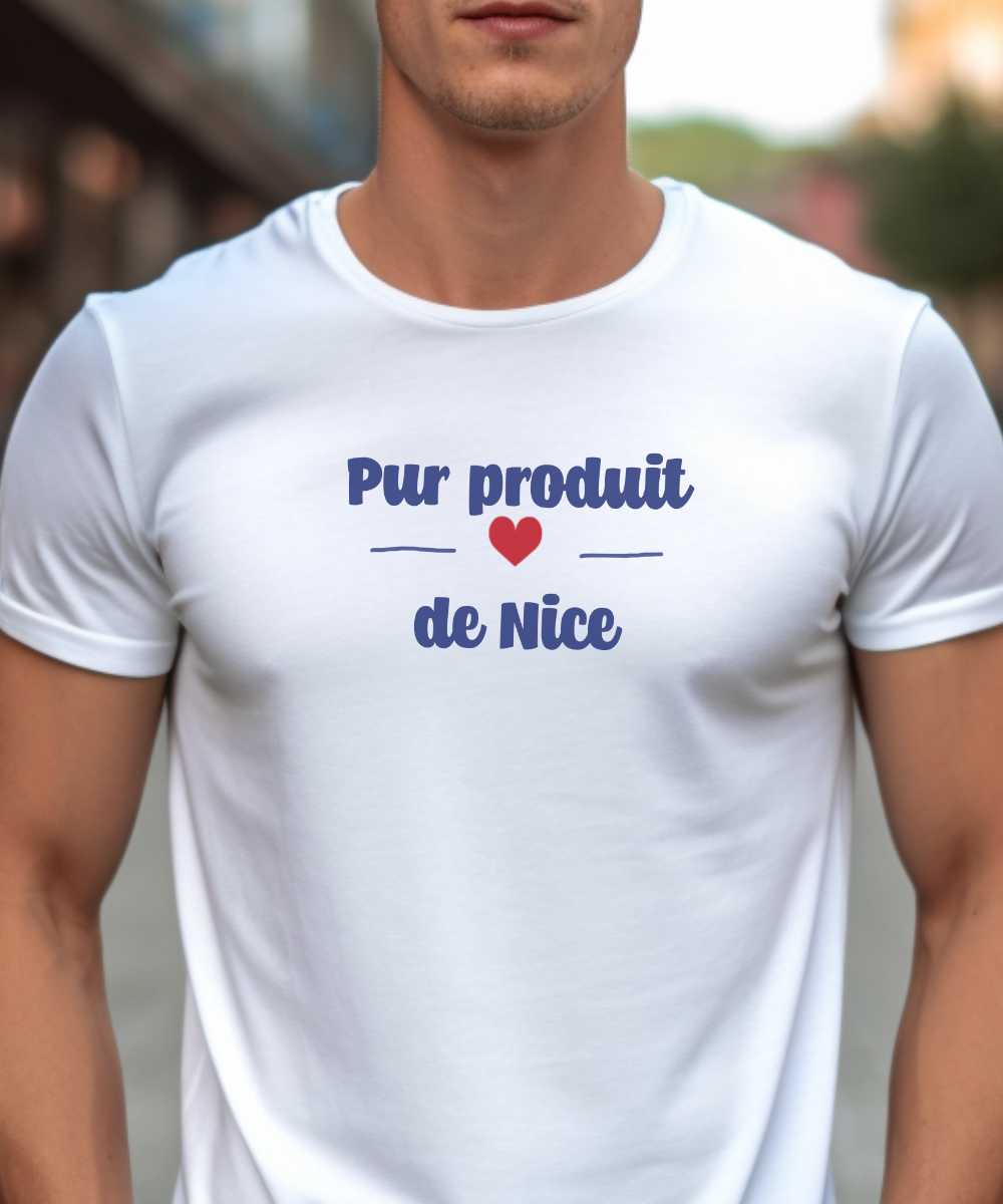 T-Shirt Blanc Pur produit de Nice Pour homme-1