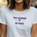 T-Shirt Blanc Pur produit de Paris Pour femme-1