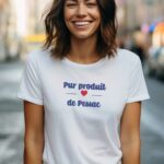 T-Shirt Blanc Pur produit de Pessac Pour femme-2