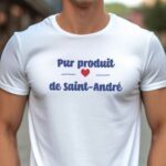 T-Shirt Blanc Pur produit de Saint-André Pour homme-1