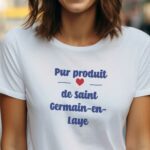 T-Shirt Blanc Pur produit de Saint-Germain-en-Laye Pour femme-1