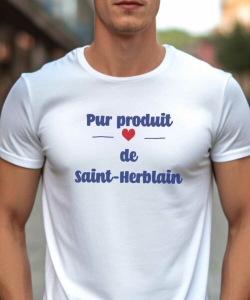 T-Shirt Blanc Pur produit de Saint-Herblain Pour homme-1