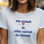 T-Shirt Blanc Pur produit de Saint-Laurent-du-Maroni Pour femme-1