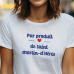 T-Shirt Blanc Pur produit de Saint-Martin-d'Hères Pour femme-1
