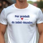 T-Shirt Blanc Pur produit de Saint-Nazaire Pour homme-1