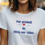 T-Shirt Blanc Pur produit de Vitry-sur-Seine Pour femme-1