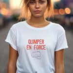 T-Shirt Blanc Quimper en force Pour femme-1