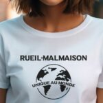 T-Shirt Blanc Rueil-Malmaison unique au monde Pour femme-1
