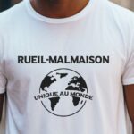 T-Shirt Blanc Rueil-Malmaison unique au monde Pour homme-2