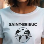 T-Shirt Blanc Saint-Brieuc unique au monde Pour femme-1